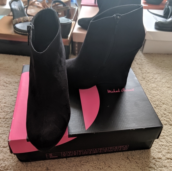 Women's suede platform booties - Picture 2 of 3